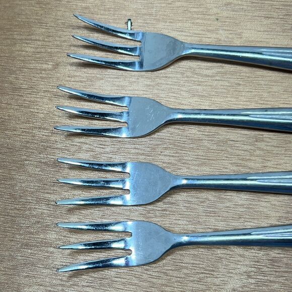 4x DH Oxford Hall OXH14 Bamboo Cocktail Forks Flatware Japan Seafood  Disc 5 3/4 - Picture 8 of 11